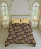 Home Essential Royal Bloom Queen Bedsheet Set, Mirabella Ochre | 144TC Cotton| 2 Pillow Covers