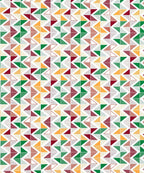 Urban Comfort Single Bedsheet Set, Trippy Triangles Red |144 TC Cotton| 2 Pillow Covers