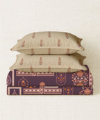 Home Essential Royal Bloom Queen Bedsheet Set, Mirabella Coral | 144TC Cotton| 2 Pillow Covers