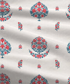 Home Essential Royal Bloom Queen Bedsheet Set, Lindon Blue| 144TC Cotton| 2 Pillow Covers