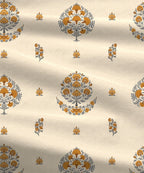 Home Essential Royal Bloom Queen Bedsheet Set, Lindon Grey| 144TC Cotton| 2 Pillow Covers