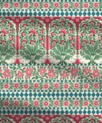 Home Essential Royal Bloom Queen Bedsheet Set, Rosario Teal| 144TC Cotton| 2 Pillow Covers