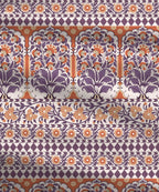 Home Essential Royal Bloom Queen Bedsheet Set, Rosario Purple| 144TC Cotton| 2 Pillow Covers