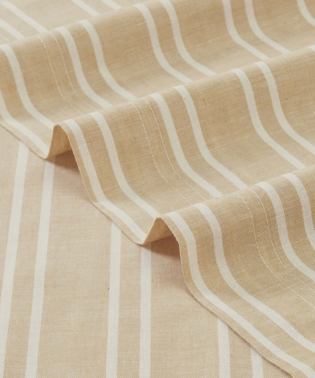 Home Essential Melange Stripe Solid Queen Bedsheet Set, Alsel|130 TC Cotton| 2 Pillow Covers