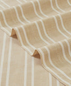 Home Essential Melange Stripe Solid Queen Bedsheet Set, Alsel|130 TC Cotton| 2 Pillow Covers