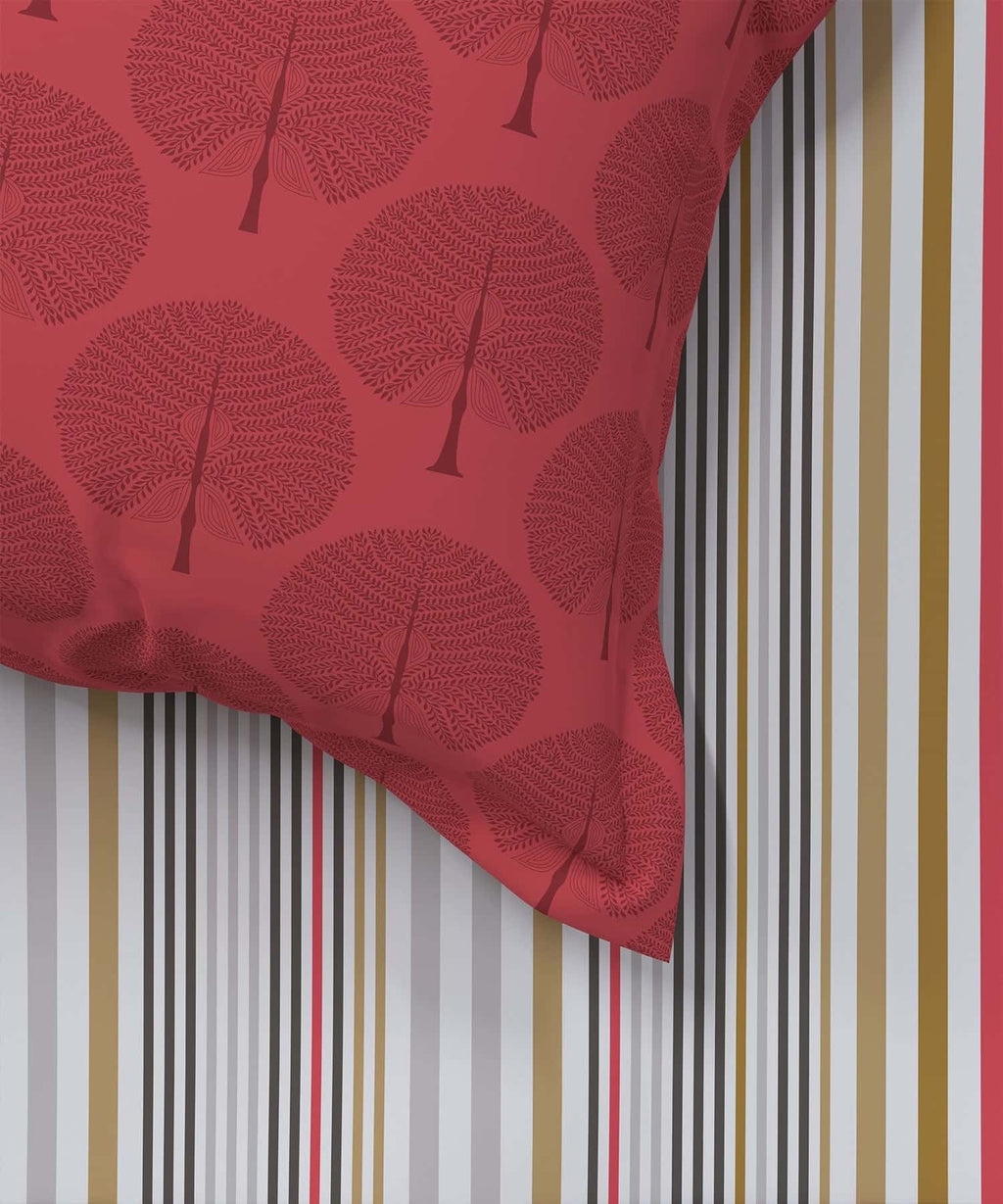 Home Essential Queen Bedsheet Set,144 Tc,Miramar Coral