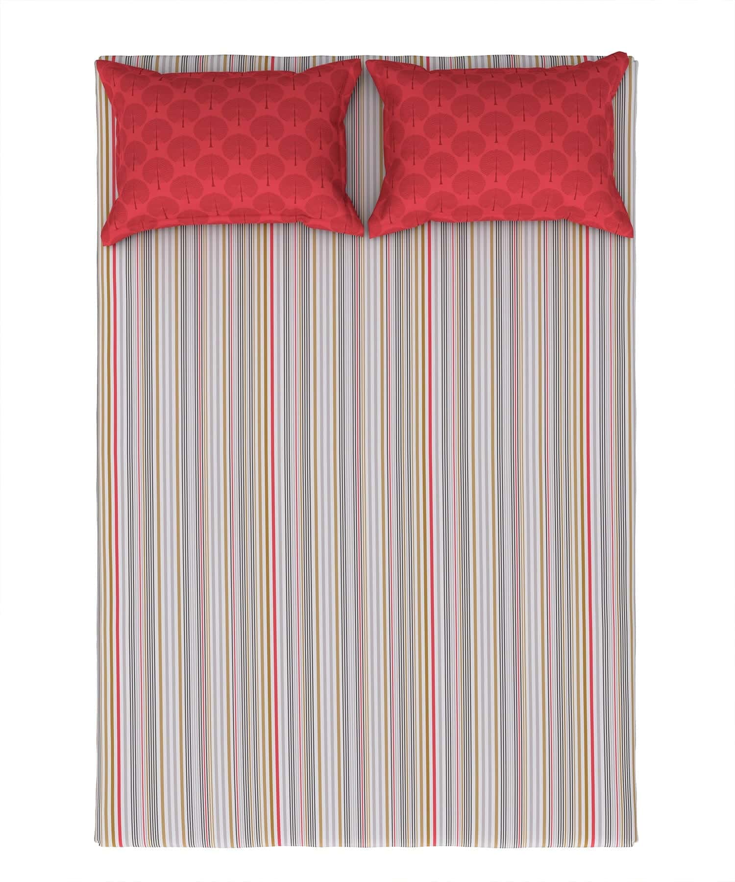 Home Essential Queen Bedsheet Set,144 Tc,Miramar Coral