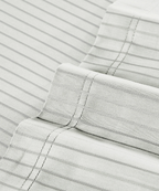 Classic Stripe Solid Dyed Single Bedsheet, 210TC, Snow Flake