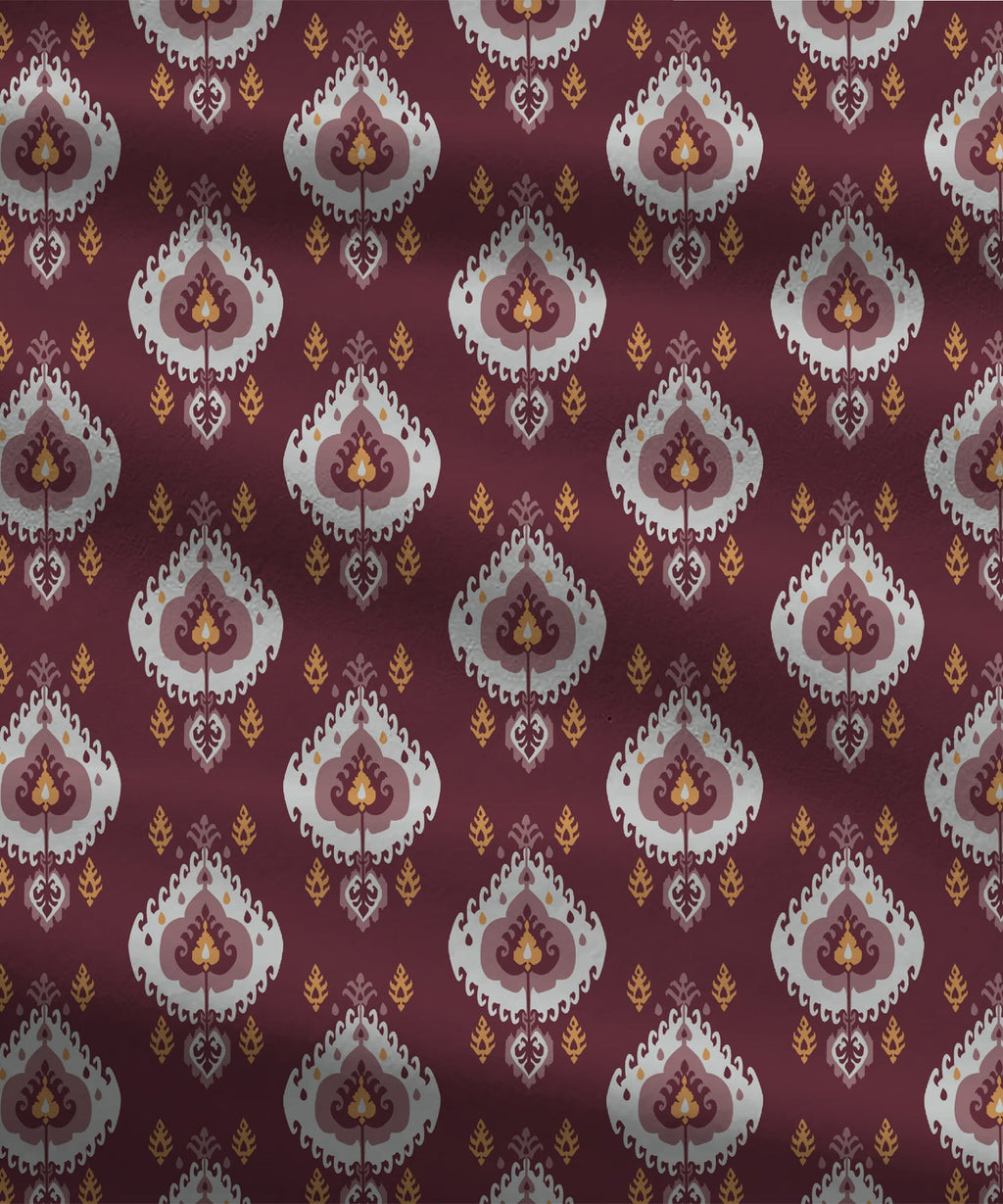 Comfort Living Queen Bedsheet Set, Daniyal Maroon|120 TC Cotton|2 pillow covers