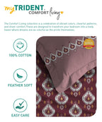 Comfort Living Queen Bedsheet Set, Daniyal Maroon|120 TC Cotton|2 pillow covers