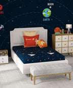 Juniors Single Bedsheet Set, Lightyear|144 TC Cotton|1 Pillow Cover