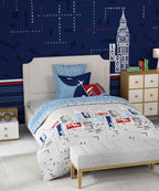 Juniors Single Bedsheet Set, Crossworld|144 TC Cotton|1 Pillow Cover