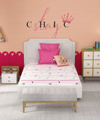 Juniors Single Bedsheet Set, Slumber Party|144 TC Cotton|1 Pillow Cover