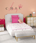 Juniors Single Bedsheet Set, Slumber Party|144 TC Cotton|1 Pillow Cover