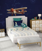 Juniors Single Bedsheet Set, Passport|144 TC Cotton|1 Pillow Cover