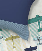 Juniors Single Bedsheet Set, Passport|144 TC Cotton|1 Pillow Cover