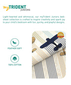 Juniors Single Bedsheet Set, Passport|144 TC Cotton|1 Pillow Cover