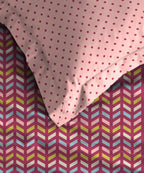 Urban Comfort Single Bedsheet Set, Party Mood Pink |144 TC Cotton| 1 Pillow Covers