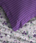 Urban Comfort Single Bedsheet Set, Sunset Purple |144 TC Cotton| 1 Pillow Covers