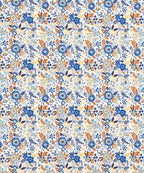 Urban Comfort Single Bedsheet Set, Gardenia Blooms Blue |144 TC Cotton| 1 Pillow Covers