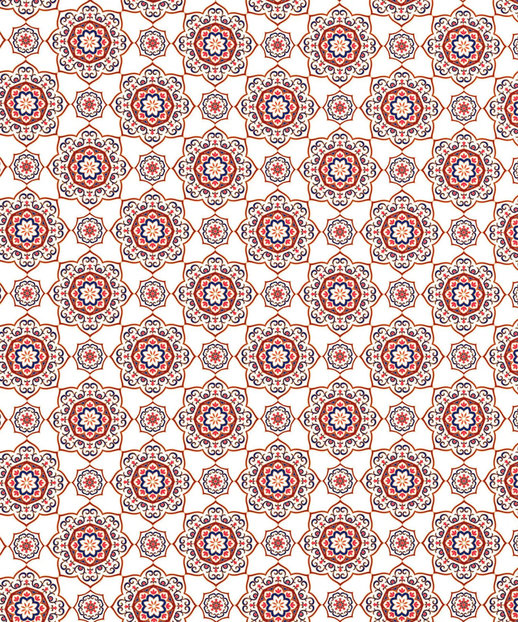 Urban Comfort Single Bedsheet Set, Majestic Mandala Red |144 TC Cotton| 1 Pillow Covers