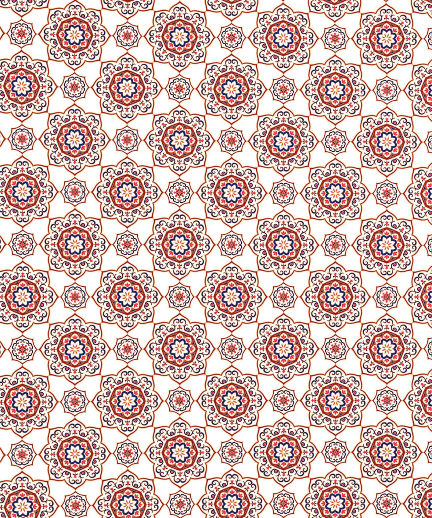 Urban Comfort Single Bedsheet Set, Majestic Mandala Red |144 TC Cotton| 1 Pillow Covers