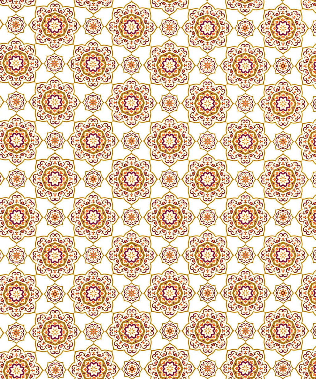Urban Comfort Single Bedsheet Set, Majestic Mandala Yellow |144 TC Cotton| 1 Pillow Covers