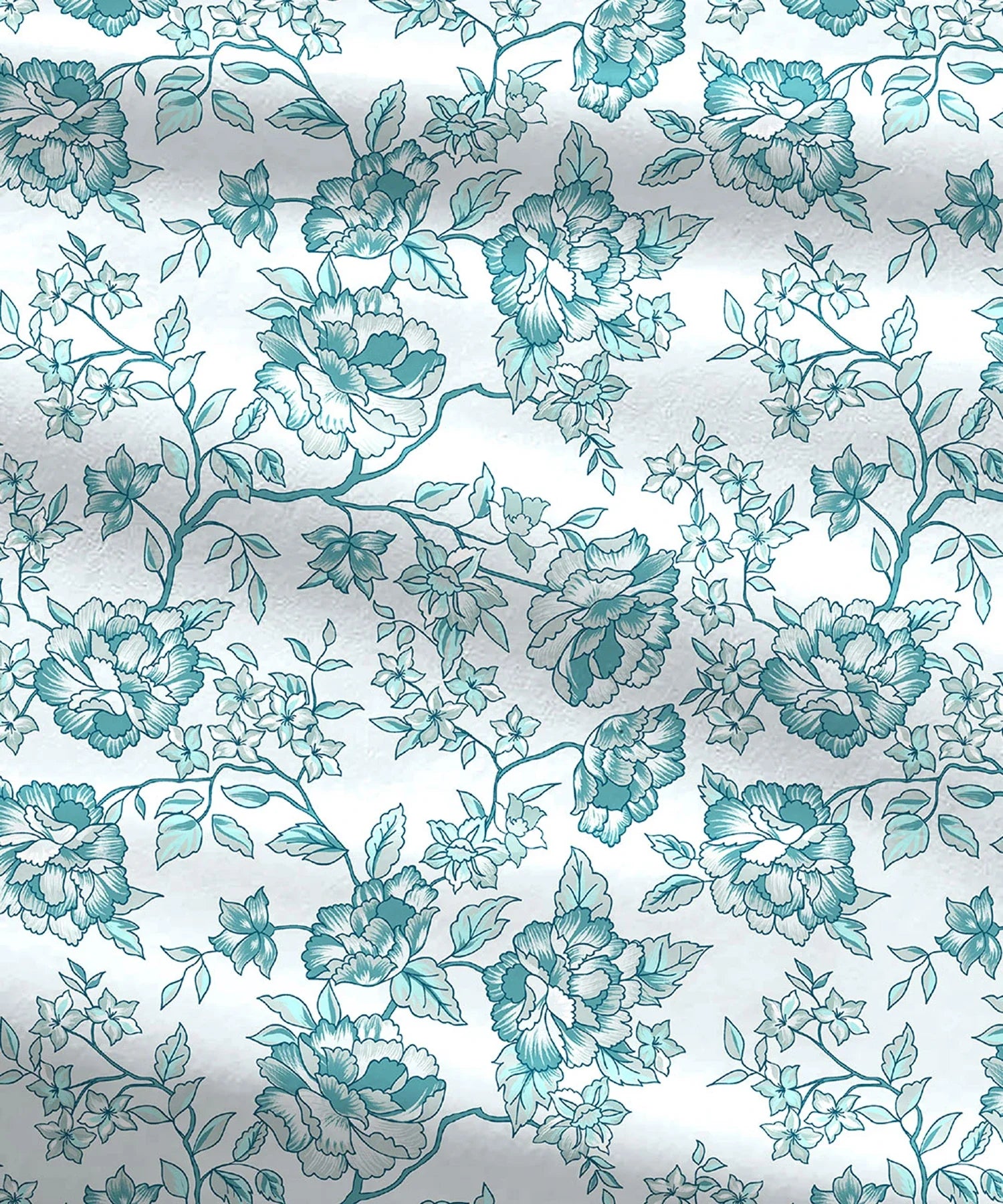 Urban Comfort King Fitted Bedsheet Set, Juliet Blue |144 TC Cotton| 2 Pillow Covers
