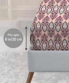 Urban Comfort King Fitted Bedsheet Set, Delicate Blush |144 TC Cotton| 2 Pillow Covers