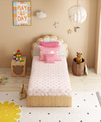 Juniors Single Bedsheet Set, Cue Coquette| 144TC Cotton| 1 Pillow Cover
