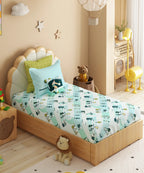 Juniors Single Bedsheet Set, Smash it| 144TC Cotton 1 Pillow Cover