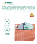 Juniors Single Bedsheet Set, Wander ways| 144TC Cotton| 1 Pillow Cover