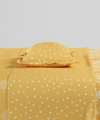 Home Essentials Namaste Bharat Single Bedsheet Set, Kolam Streets Yellow| 144 TC Cotton| 1 Pillow Cover