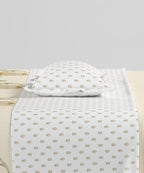 Home Essentials Namaste Bharat Single Bedsheet Set, Vatsalya Ochre| 144 TC Cotton| 1 Pillow Cover